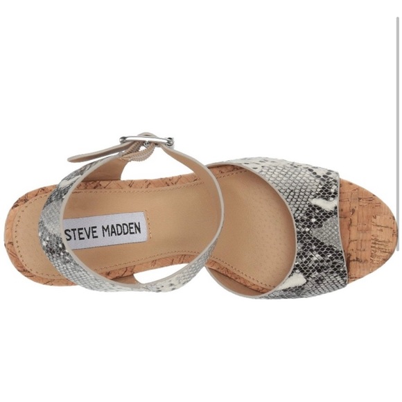 Steve Madden Jess Snake Wedges Size 8 - Picture 3 of 6